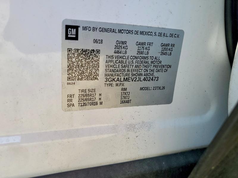 Продаж на аукціоні авто 2018 Gmc Terrain, vin: 3GKALMEV2JL402473, номер лоту: 66135166