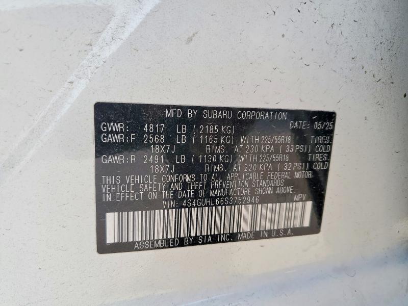 Aukcja sprzedaży 2025 Subaru Crosstrek, vin: 4S4GUHL66S3752946, numer aukcji: 64550596