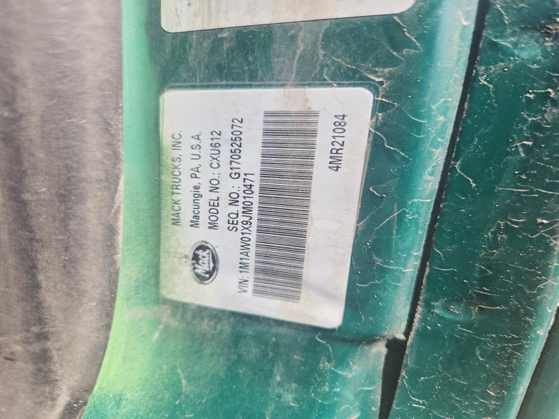 Продажа на аукционе авто 2018 Mack 600, vin: 1M1AW01X9JM010471, номер лота: 65210726