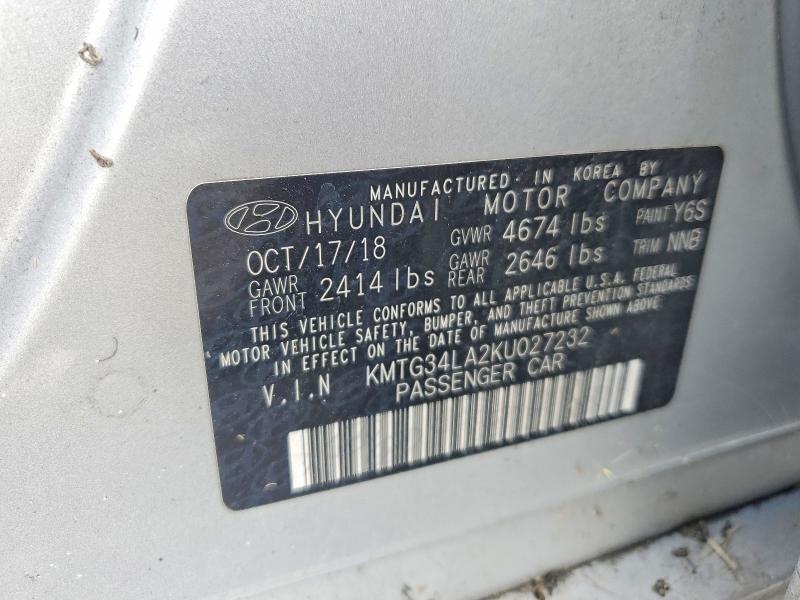 Продажа на аукционе авто 2019 Genesis G70, vin: KMTG34LA2KU027232, номер лота: 66342416