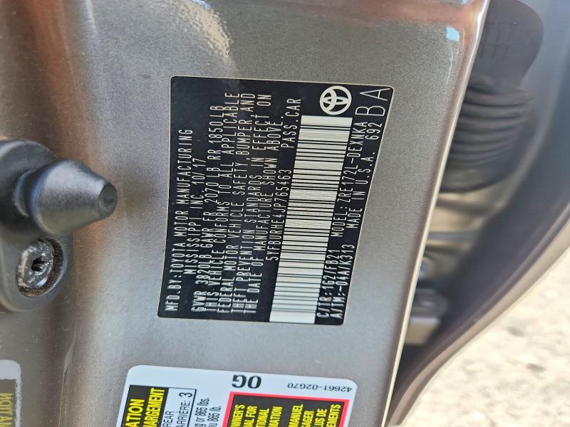 65938536 :رقم المزاد ، 5YFBURHE4JP765463 vin ، 2018 Toyota Corolla مزاد بيع