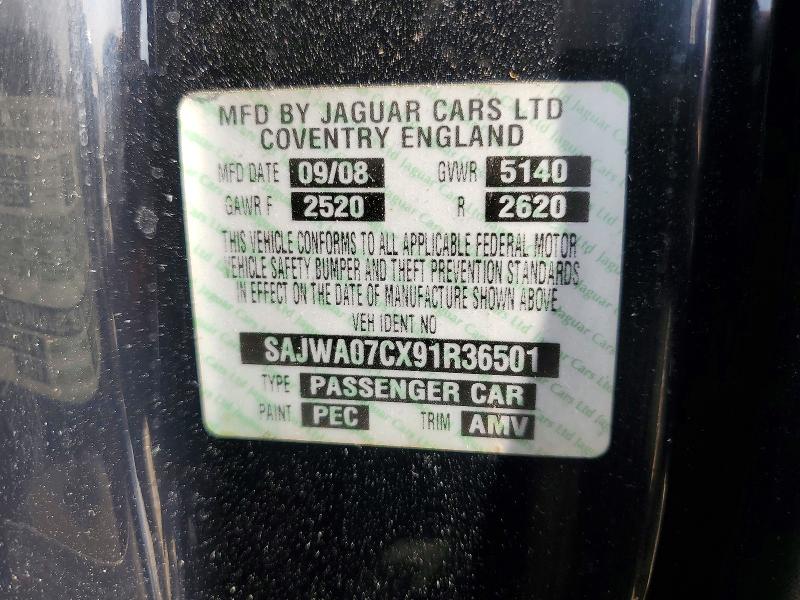 Aukcja sprzedaży 2009 Jaguar Xf, vin: SAJWA07CX91R36501, numer aukcji: 66133086