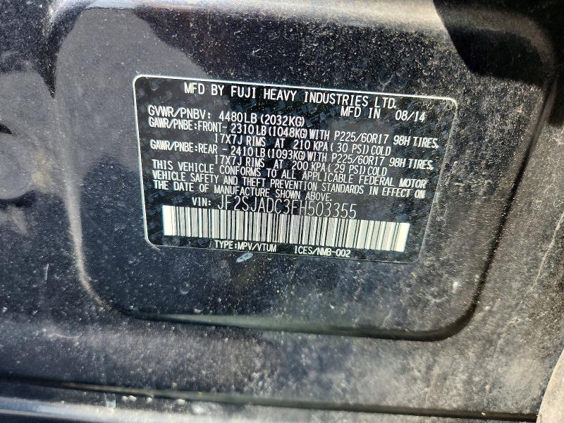 65949916 :رقم المزاد ، JF2SJADC3FH503355 vin ، 2015 Subaru Forester مزاد بيع