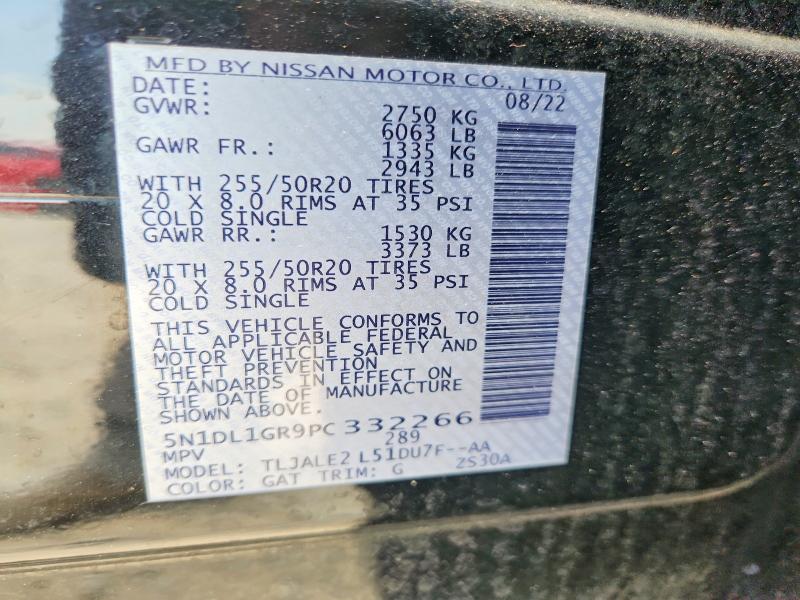 2023 Infiniti Qx60 მანქანა იყიდება აუქციონზე, vin: 5N1DL1GR9PC332266, აუქციონის ნომერი: 63786656