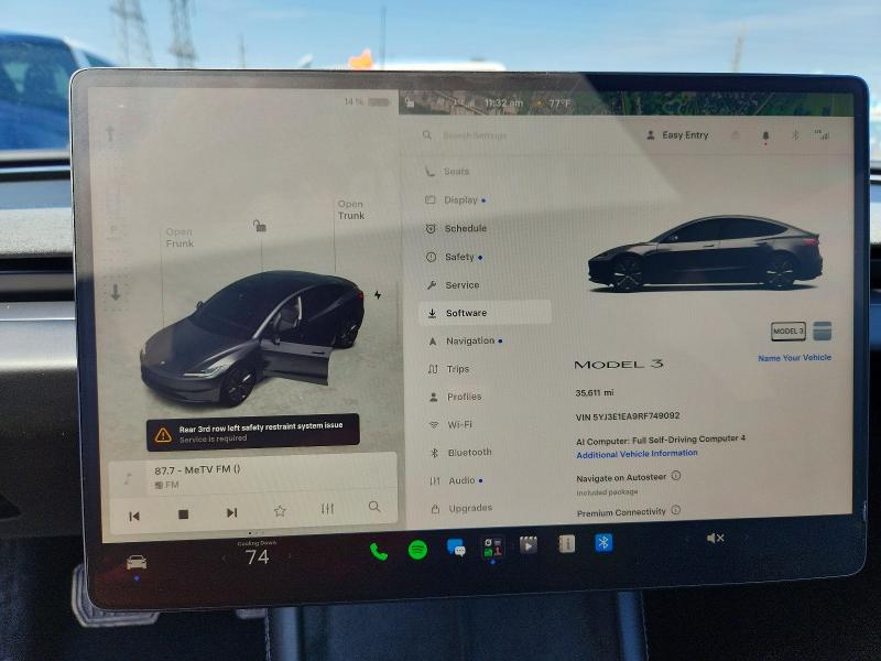 Aukcja sprzedaży 2024 Tesla Model 3, vin: 5YJ3E1EA9RF749092, numer aukcji: 63380666