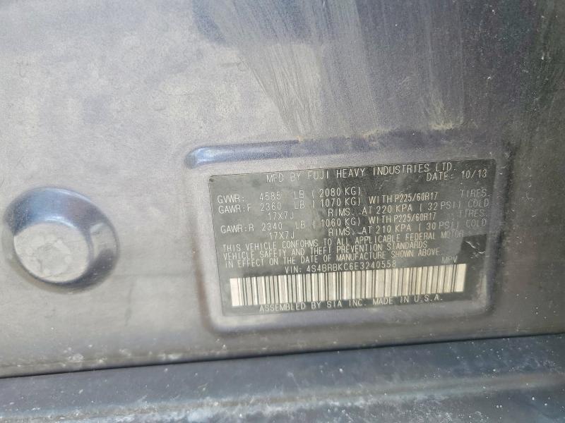 66658856 :رقم المزاد ، 4S4BRBKC6E3240558 vin ، 2014 Subaru Outback مزاد بيع