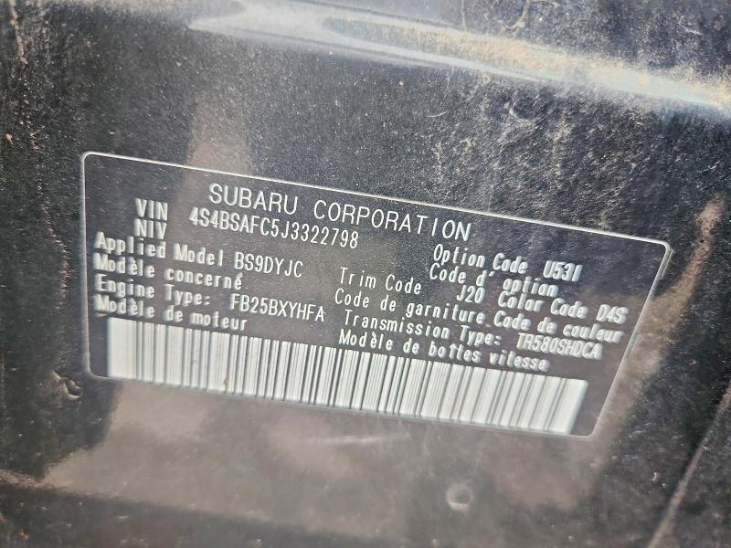 63400296 :رقم المزاد ، 4S4BSAFC5J3322798 vin ، 2018 Subaru Outback مزاد بيع