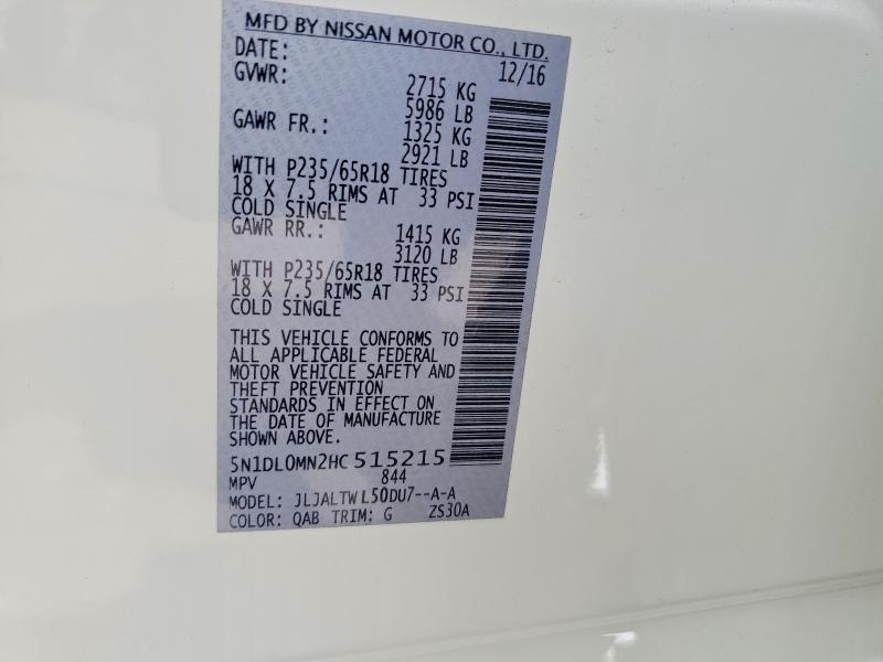 Продажа на аукционе авто 2017 Infiniti Qx60, vin: 5N1DL0MN2HC515215, номер лота: 64363776