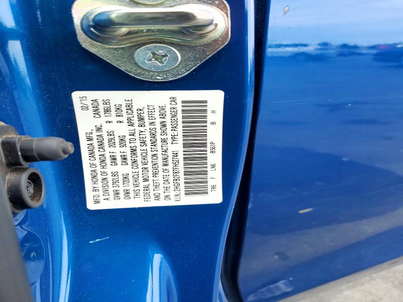Aukcja sprzedaży 2015 Honda Civic, vin: 2HGFB2F87FH527441, numer aukcji: 66779086