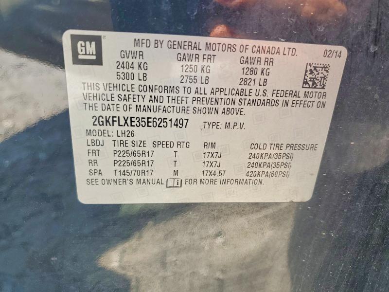 Aukcja sprzedaży 2014 Gmc Terrain, vin: 2GKFLXE35E6251497, numer aukcji: 66101916