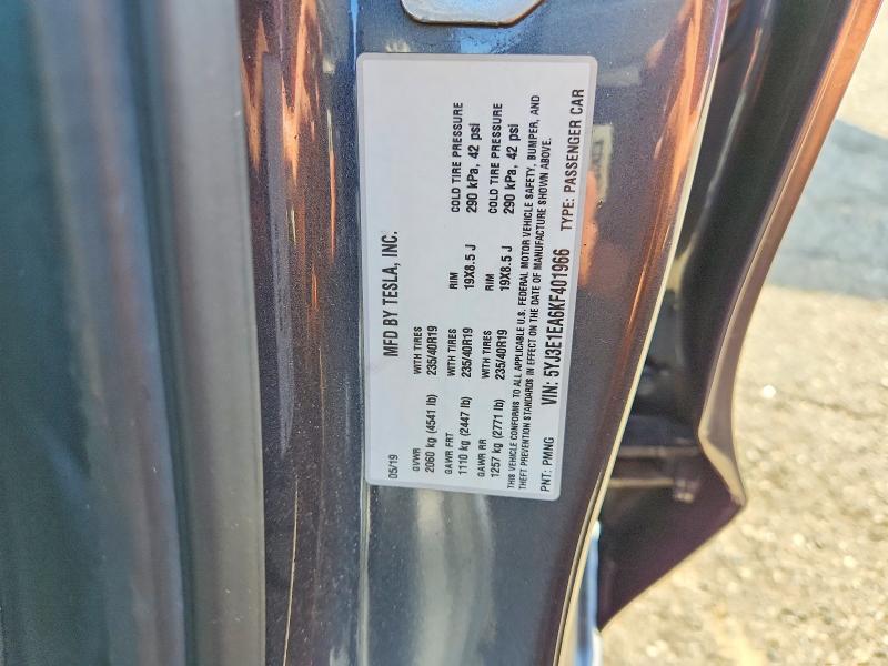 Aukcja sprzedaży 2019 Tesla Model 3, vin: 5YJ3E1EA6KF401966, numer aukcji: 67168146