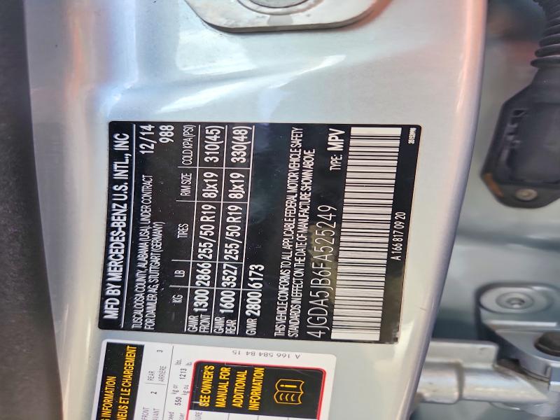 Продаж на аукціоні авто 2015 Mercedes-benz Ml, vin: 4JGDA5JB6FA525249, номер лоту: 64289876