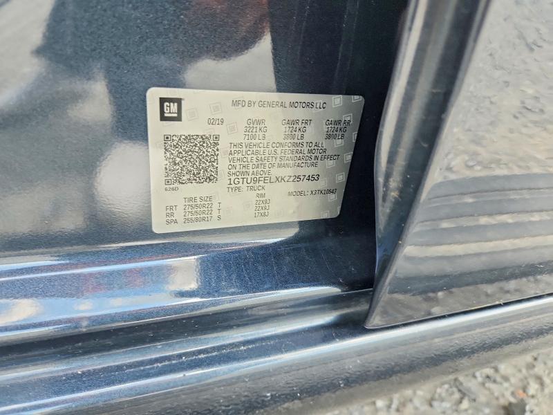 Продажа на аукционе авто 2019 Gmc Sierra, vin: 1GTU9FELXKZ257453, номер лота: 64533966