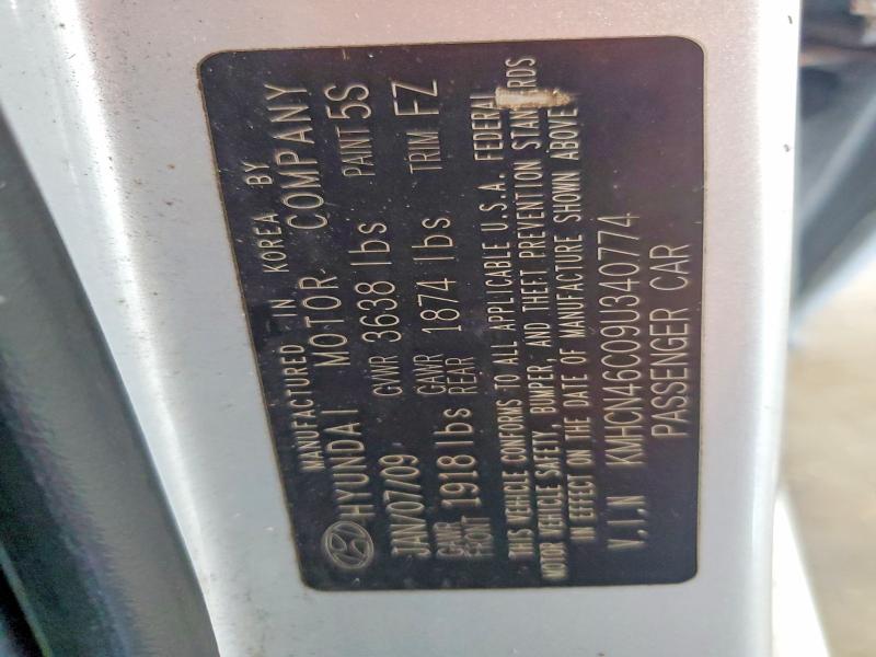 Продажа на аукционе авто 2009 Hyundai Accent, vin: KMHCN46C09U340774, номер лота: 64310266