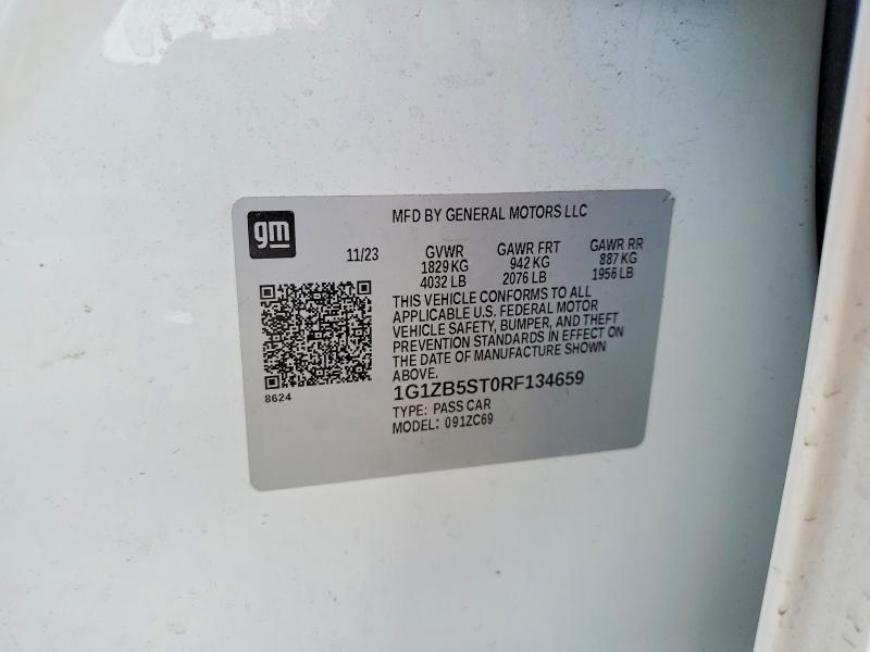 Продаж на аукціоні авто 2024 Chevrolet Malibu, vin: 1G1ZB5ST0RF134659, номер лоту: 65146426