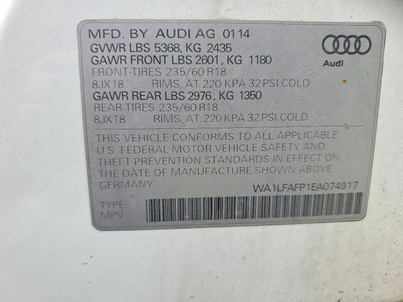Aukcja sprzedaży 2014 Audi Q5, vin: WA1LFAFP1EA074917, numer aukcji: 66216906