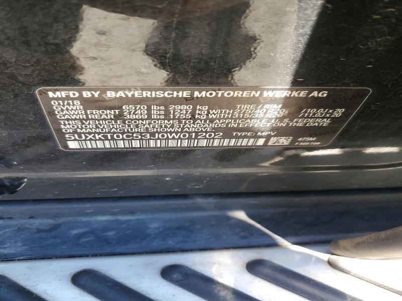 Продаж на аукціоні авто 2018 Bmw X5, vin: 5UXKT0C53J0W01202, номер лоту: 63649566