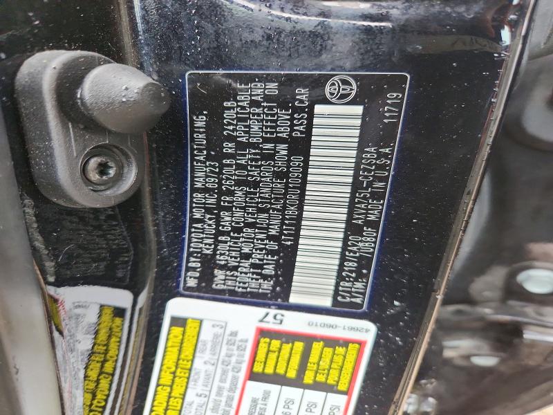 Aukcja sprzedaży 2024 Toyota Camry, vin: 4T1T11BK0RU109090, numer aukcji: 65125276