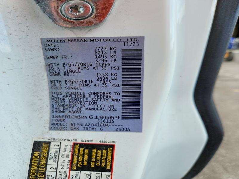 Продаж на аукціоні авто 2024 Nissan Frontier, vin: 1N6ED1CM3RN619669, номер лоту: 63888216