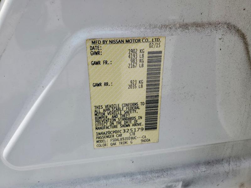 Продаж на аукціоні авто 2015 Nissan Leaf, vin: 1N4AZ0CP0FC325179, номер лоту: 64898556