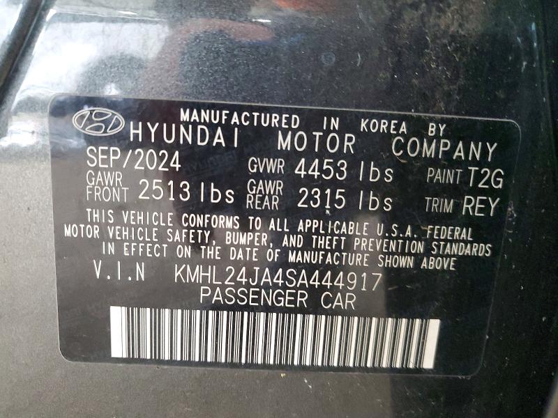 Продажа на аукционе авто 2025 Hyundai Sonata, vin: KMHL24JA4SA444917, номер лота: 63933206