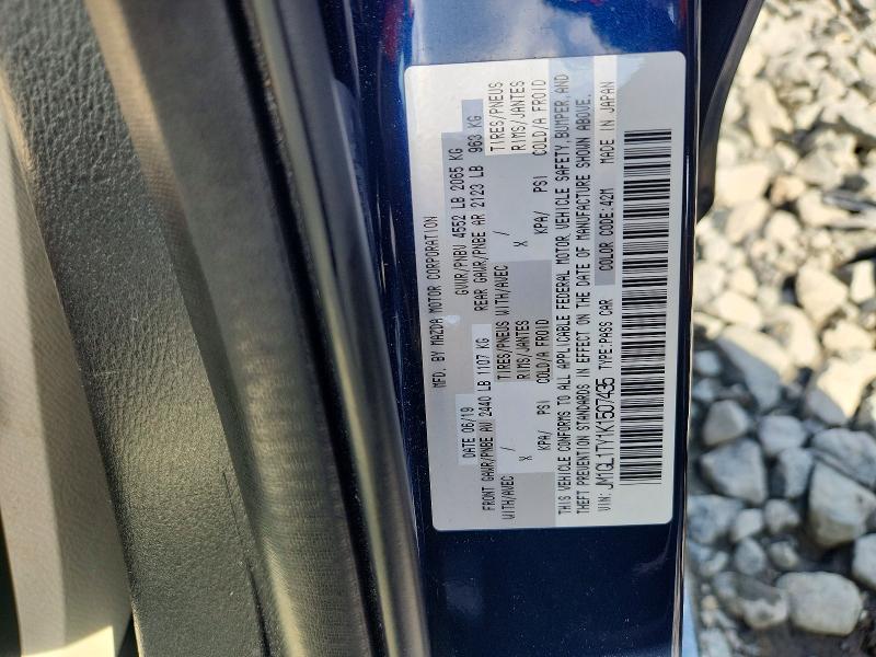 Aukcja sprzedaży 2019 Mazda 6, vin: JM1GL1TY1K1507435, numer aukcji: 62572896