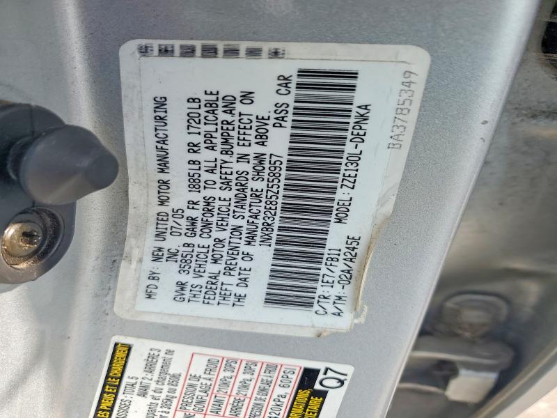 Продаж на аукціоні авто 2005 Toyota Corolla, vin: 1NXBR32E85Z558957, номер лоту: 63617116