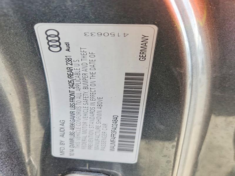 2015 Audi A5 მანქანა იყიდება აუქციონზე, vin: WAUMFAFR3FA024840, აუქციონის ნომერი: 66996336