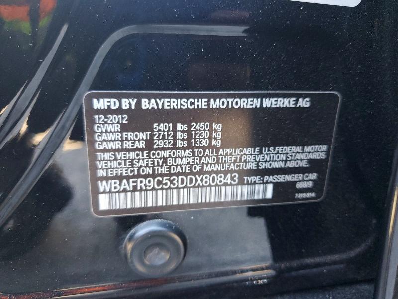 65406576 :رقم المزاد ، WBAFR9C53DDX80843 vin ، 2013 Bmw 550 مزاد بيع