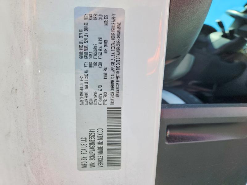 Продажа на аукционе авто 2021 Ram Promaster 1500, vin: 3C6LRVAG3ME552611, номер лота: 65137126