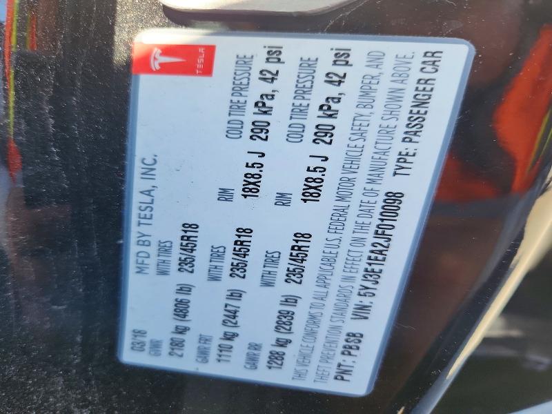 Aukcja sprzedaży 2018 Tesla Model 3, vin: 5YJ3E1EA2JF010098, numer aukcji: 67329336