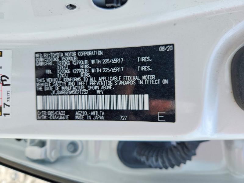 63654016 :رقم المزاد ، JTJDARBZ6M5021732 vin ، 2021 Lexus Nx 300 مزاد بيع