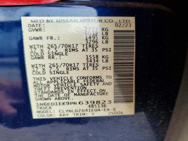 Продаж на аукціоні авто 2023 Nissan Frontier, vin: 1N6ED1EK9PN639823, номер лоту: 66428736
