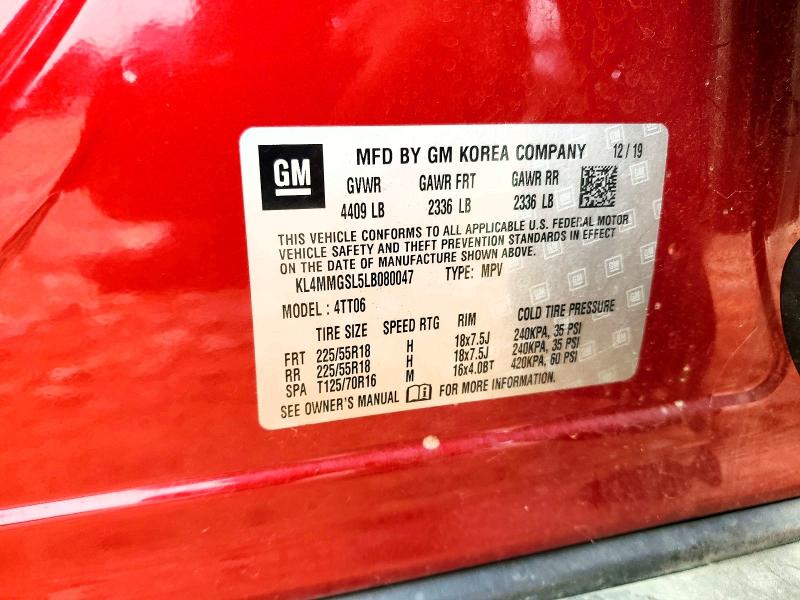Aukcja sprzedaży 2020 Buick Encore Gx, vin: KL4MMGSL5LB080047, numer aukcji: 65899866