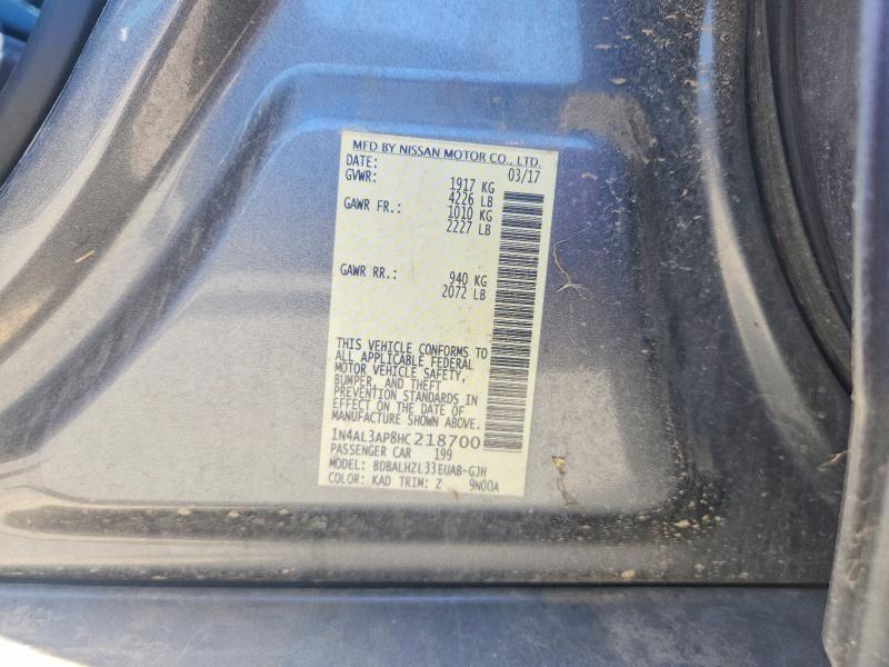 Aukcja sprzedaży 2017 Nissan Altima, vin: 1N4AL3AP8HC218700, numer aukcji: 62383216