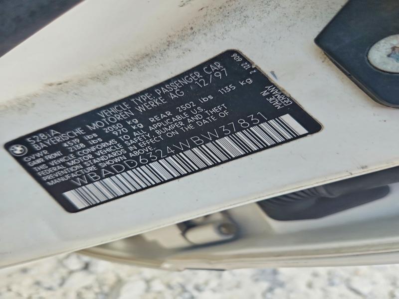 Продажа на аукционе авто 1998 Bmw 528, vin: WBADD6324WBW37831, номер лота: 65319546