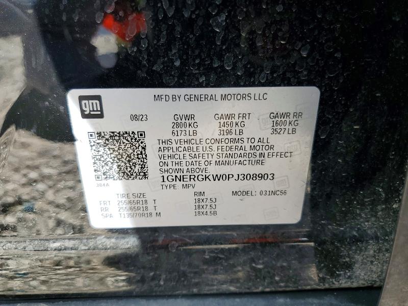 Aukcja sprzedaży 2023 Chevrolet Traverse, vin: 1GNERGKW0PJ308903, numer aukcji: 65860626
