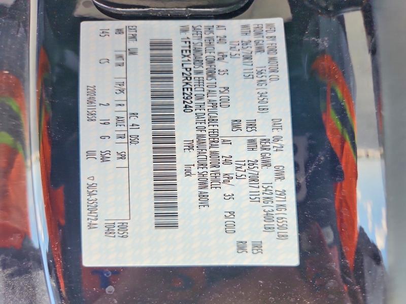 Aukcja sprzedaży 2024 Ford F150, vin: 1FTEX1LP2RKE29240, numer aukcji: 67189076