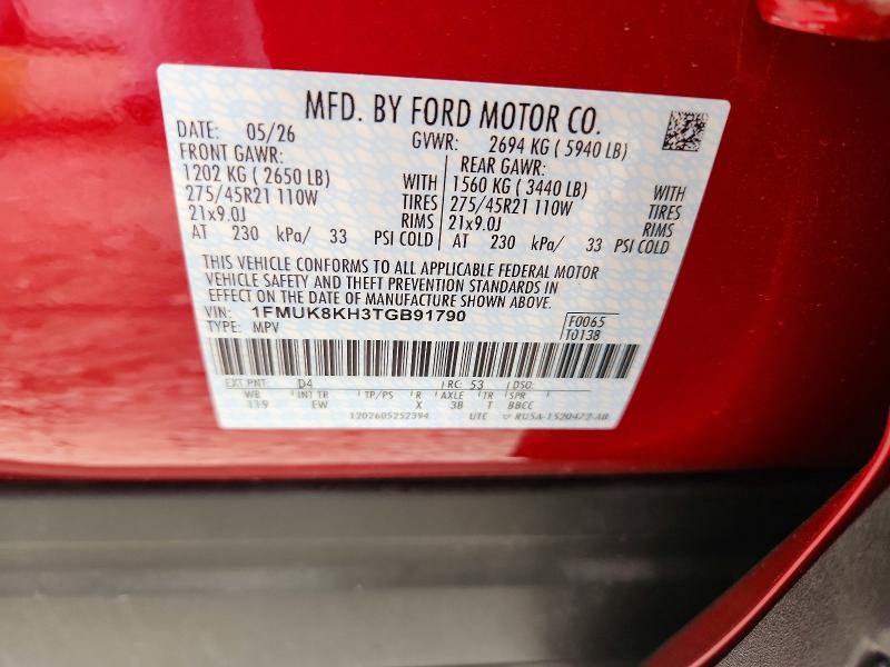 Aukcja sprzedaży 2026 Ford Explorer, vin: 1FMUK8KH3TGB91790, numer aukcji: 65717456
