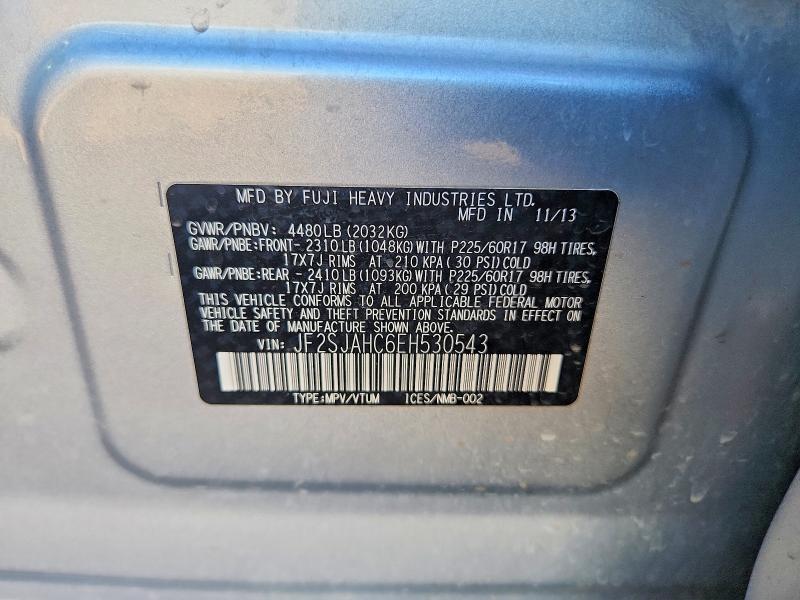 Продажа на аукционе авто 2014 Subaru Forester, vin: JF2SJAHC6EH530543, номер лота: 65235766
