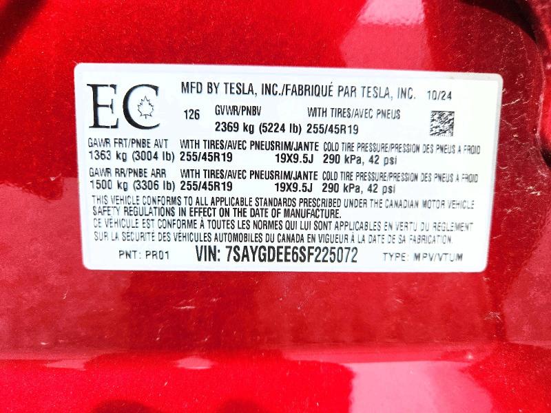 2025 Tesla Model Y მანქანა იყიდება აუქციონზე, vin: 7SAYGDEE6SF225072, აუქციონის ნომერი: 66102716
