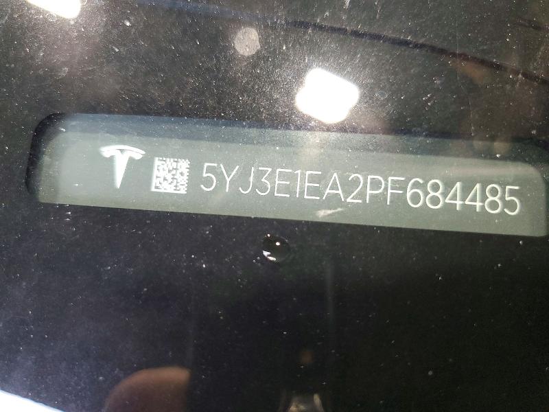 2023 Tesla Model 3 მანქანა იყიდება აუქციონზე, vin: 5YJ3E1EA2PF684485, აუქციონის ნომერი: 63221146