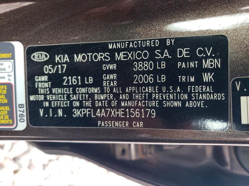 Продажа на аукционе авто 2017 Kia Forte, vin: 3KPFL4A7XHE156179, номер лота: 64422556