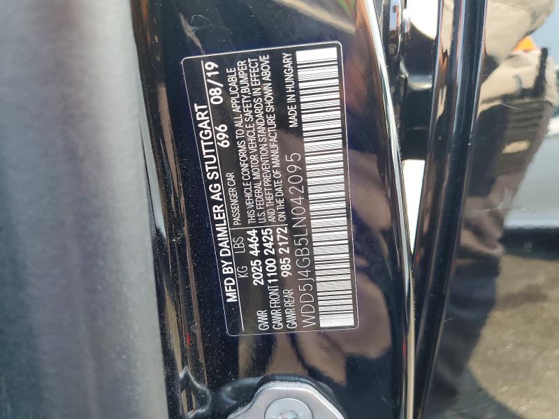 2020 Mercedes-benz Cla მანქანა იყიდება აუქციონზე, vin: WDD5J4GB5LN042095, აუქციონის ნომერი: 66278376