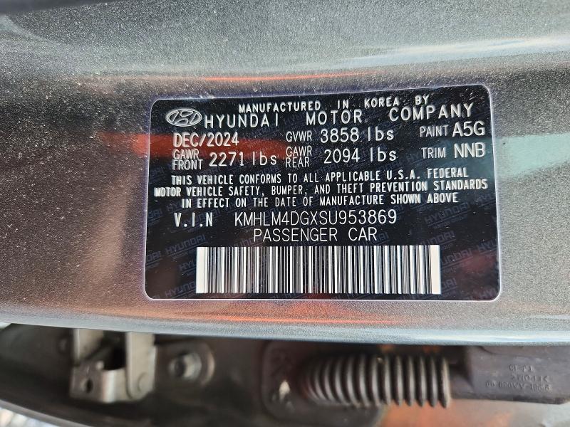 63828066 :رقم المزاد ، KMHLM4DGXSU953869 vin ، 2025 Hyundai Elantra مزاد بيع