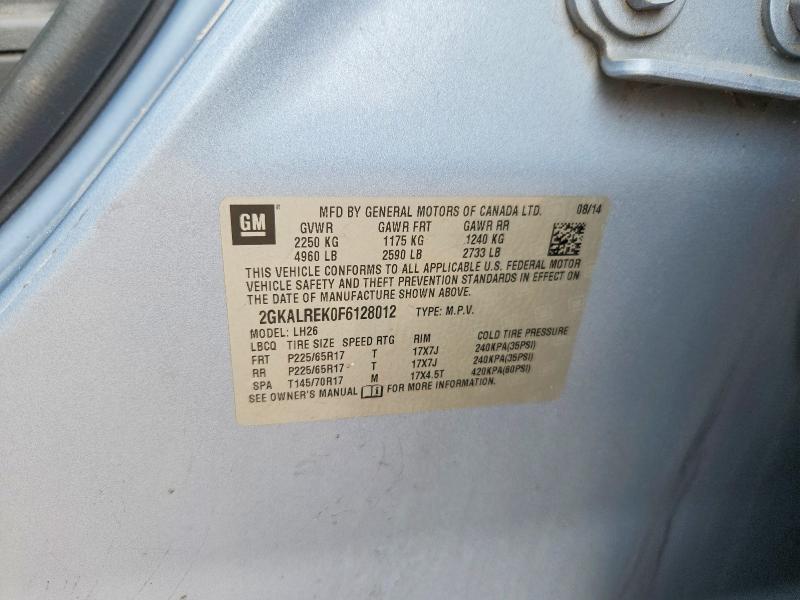 Aukcja sprzedaży 2015 Gmc Terrain, vin: 2GKALREK0F6128012, numer aukcji: 65369856
