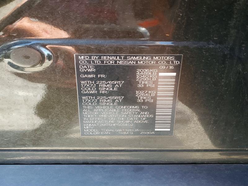 Aukcja sprzedaży 2017 Nissan Rogue, vin: KNMAT2MT5HP501402, numer aukcji: 62718886
