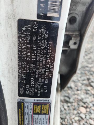 2016 Kia Rio მანქანა იყიდება აუქციონზე, vin: KNADM4A36G6540771, აუქციონის ნომერი: 64193456