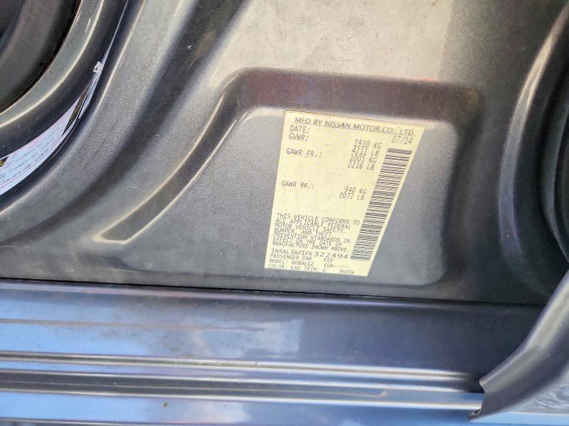 2015 Nissan Altima მანქანა იყიდება აუქციონზე, vin: 1N4AL3AP1FN322494, აუქციონის ნომერი: 61455076