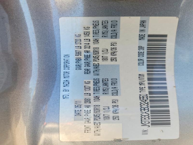 63372606 :رقم المزاد ، JM3TB3CA3B0324650 vin ، 2011 Mazda Cx-9 مزاد بيع